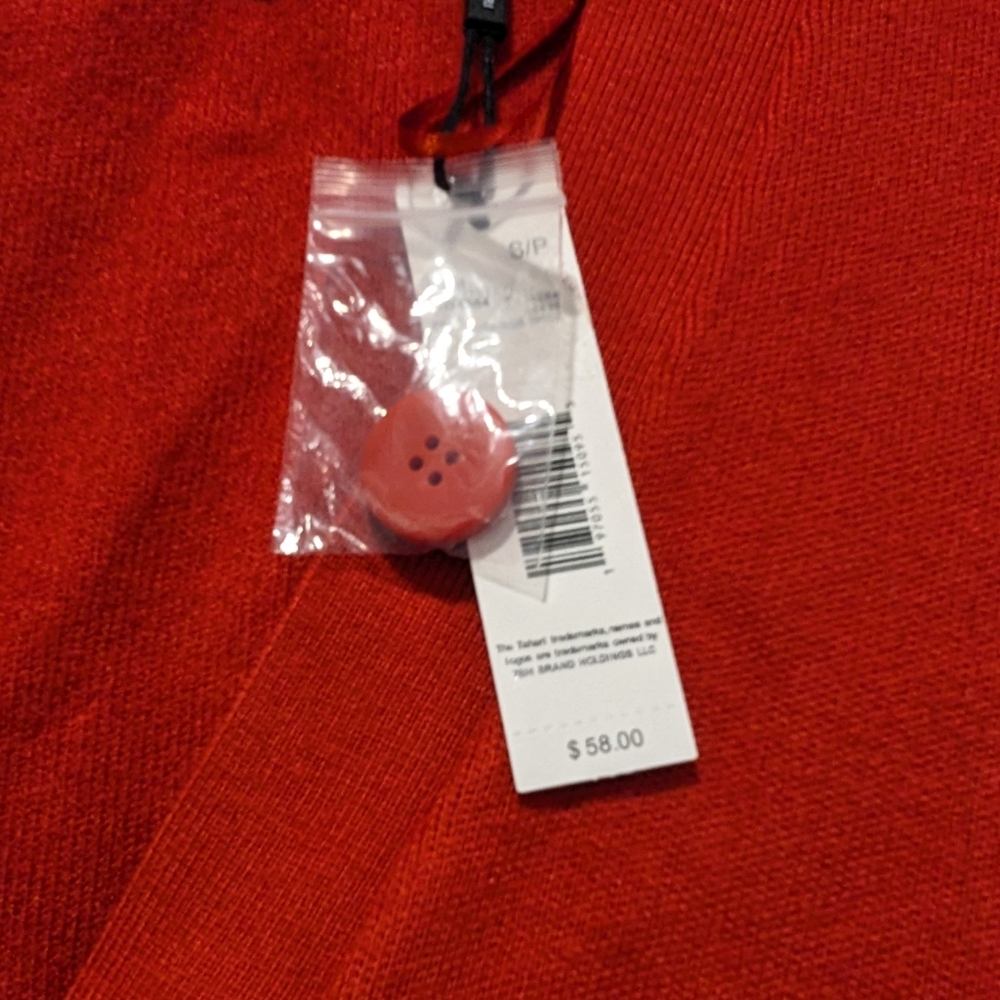 Tahari orange Cardigan
